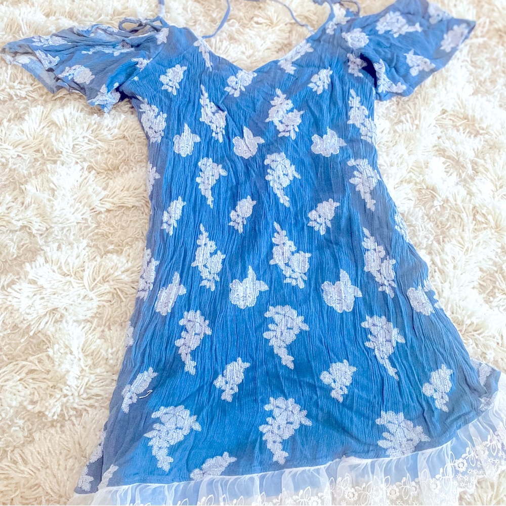 Lulus Blue Flirty Mini Dress